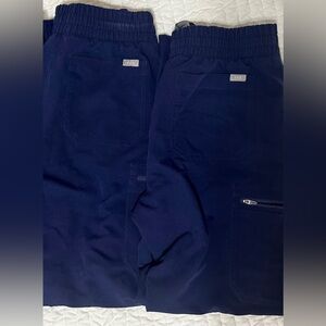 2 Pairs of Size M, navy blue, FIGS high waisted yola skinny scrub bottom
